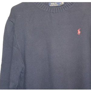 Ralph Lauren (Polo) Men's Navy Jersey-Knit Crew-Neck Sweater